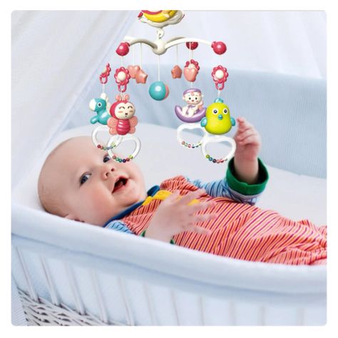 Juguete Movil Sonajero Infantil Con Luz Y Sonido Animales Celeste-1