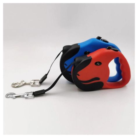 Cuerda Retractil 5M Flexible Paseo De Perros Mascotas Azul-2