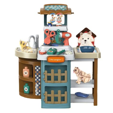 Juguete Set Maleta Veterinaria 49 Piezas 2 En 1 Infantil Azul-2
