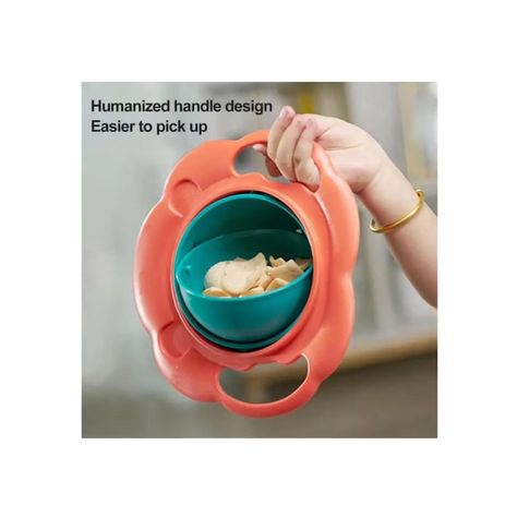 Plato Antiderrame Gira 360° Multicolor Para Bebes-4