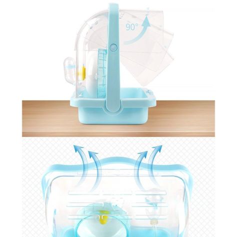 Jaula Transportadora Para Hamsters Ornamental Celeste-1