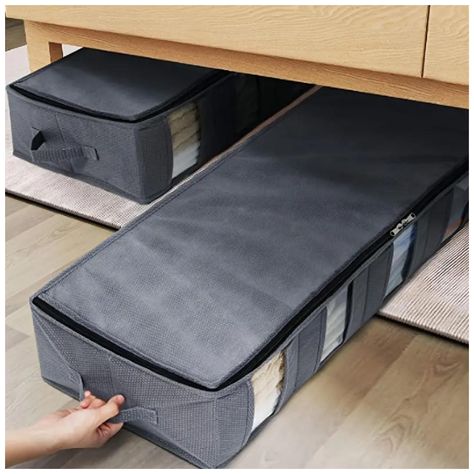 Bolsa De Almacenamiento Plegable 80x60x25cm Gris-2