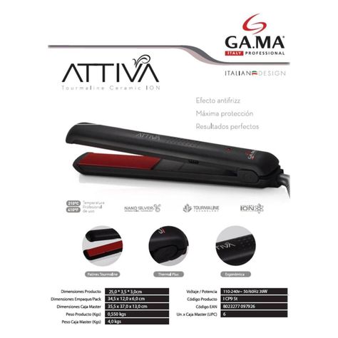 Alisador Plancha De Pelo 220°C 36W Ceramic Ion Ergostyler-2