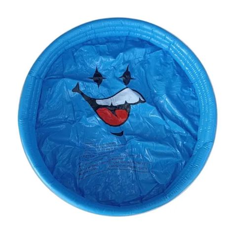 Piscina Inflable Redonda 70cm Carita Azul Para Bebes-0