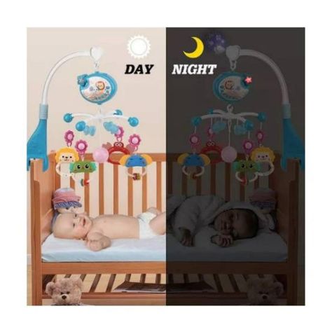 Juguete Movil Sonajero Infantil Con Luz Y Sonido Animales Azul-2