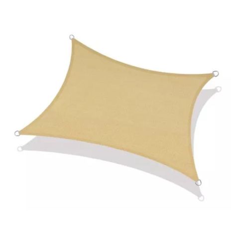 Toldo Vela Malla Sombreadora Rectangular Beige 4x6Mts Malla Raschel-0