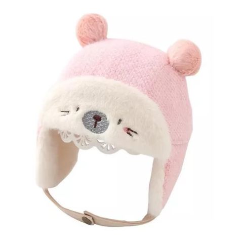 Gorro De Invierno Con Chiporro Para Bebes Rosado-0