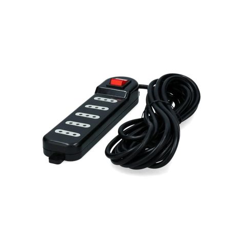 Zapatilla Alargador 3mt 5 Entradas Negro Macrotel-2