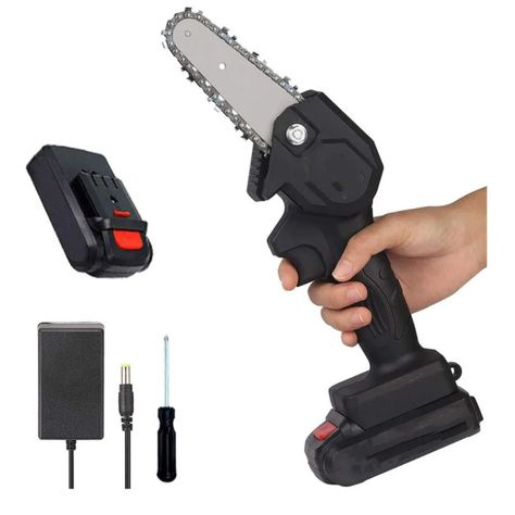 Mini Motosierra Electrica Recargable Corte Y Poda-1