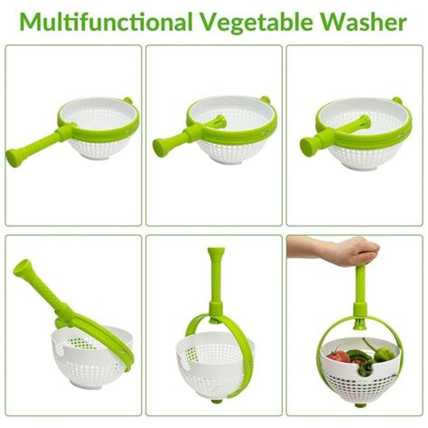 Secador Escurridor Spinner Vegetales Alimentos Cocina-1
