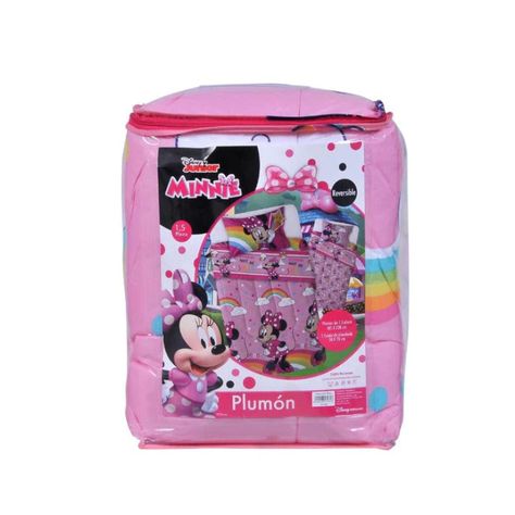 Plumon 1.5 Plazas Microfibra Infantil Lila Minnie Mouse-1