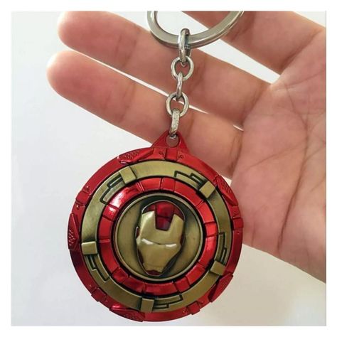 Llavero Metalico Premium Escudo Iron Man Avengers 5cm-1