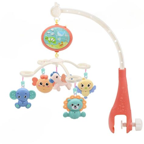 Juguete Movil Sonajero Infantil Con Luz Y Sonido Acuatico Naranja-0