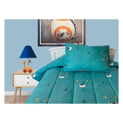 Plumon 1.5 Plazas Microfibra Infantil Turquesa Reno Illusions-0