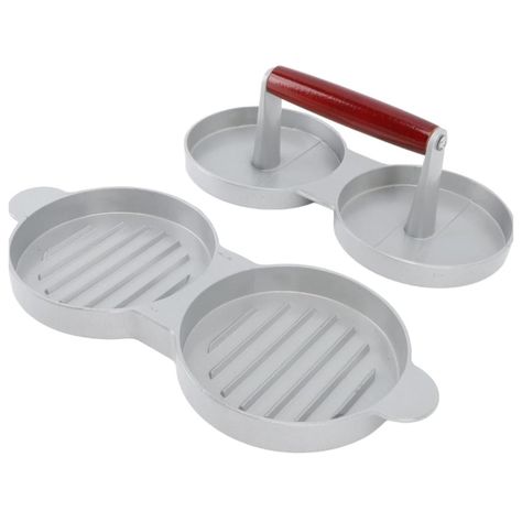 Prensa Para Hamburguesas Antiadherente Doble Carne 10cm-1
