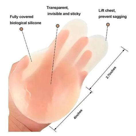 Adhesivo Cubre Pezon Silicona Levanta Bustos Pechos-3
