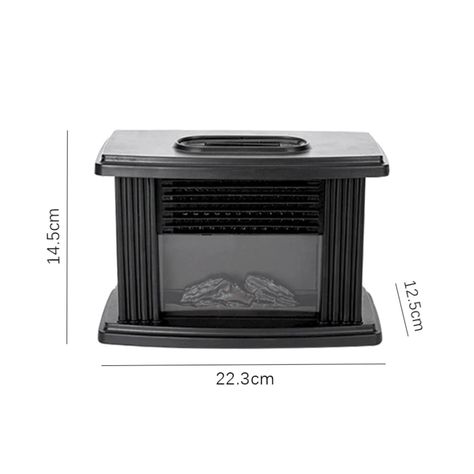 Calefactor Termoventilador 1000W Negro Control Remoto-1