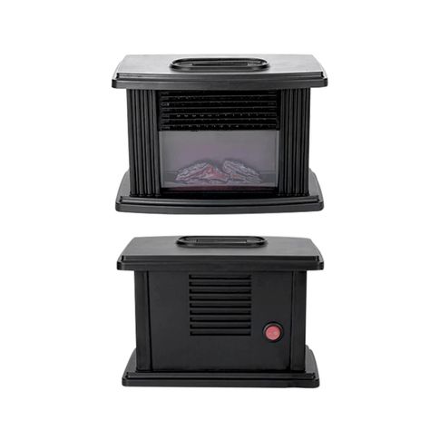 Calefactor Termoventilador 1000W Negro Control Remoto-3