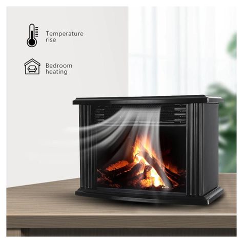 Calefactor Termoventilador 1000W Negro Control Remoto-2