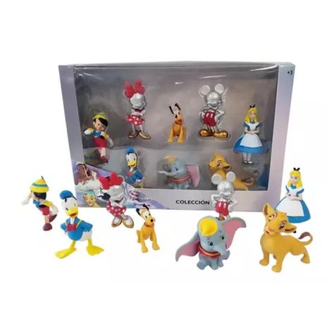 Juguete Set 8 Figuras Disney Clasicas 100 Años Infantil-2