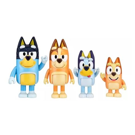 Juguete Set 4 Figuras Articuladas Bluey Y Su Familia Infantil-1