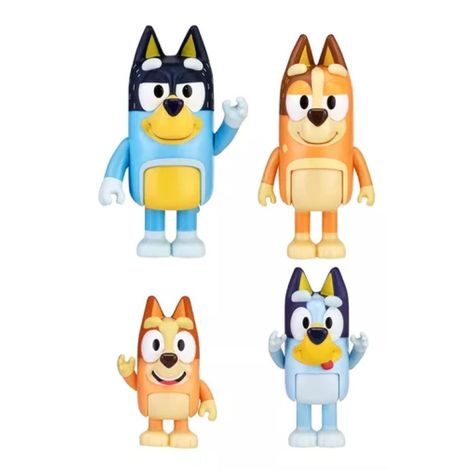 Juguete Set 4 Figuras Articuladas Bluey Y Su Familia Infantil-2