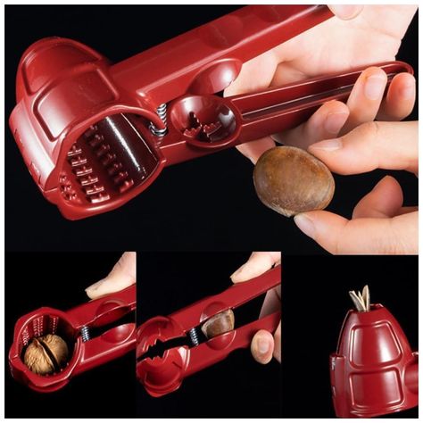 Partidor De Nueces Y Almendras Metalico Manual Rojo-6