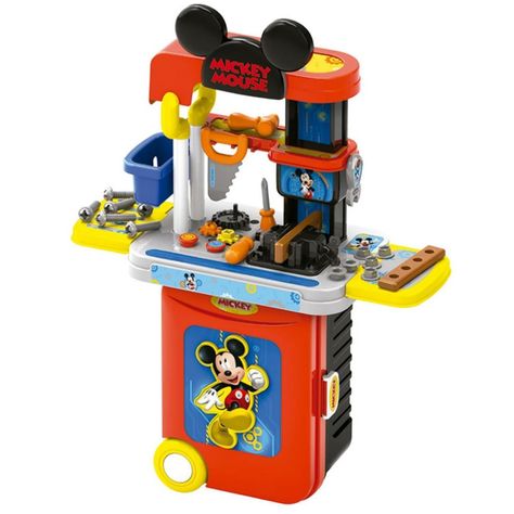 Juguete Set Maleta Herramientas 23 Piezas 3 En 1 Roja Mickey Mouse-1