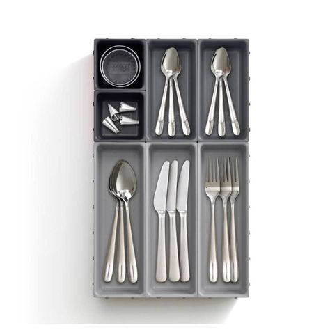Set Organizador Cajones Blox 7 Piezas Gris-0