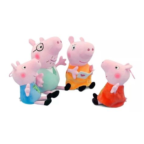 Juguete Pack 6 Peluches Llaveros Peppa Pig 13cm Infantil-2
