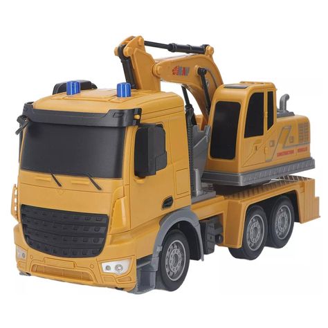 Juguete Camion Excavadora A Control Remoto Amarillo Infnatil-0