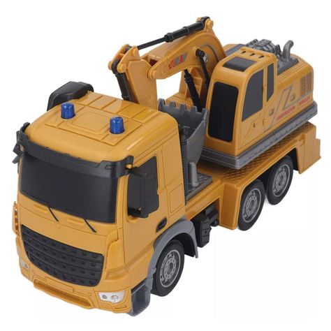 Juguete Camion Excavadora A Control Remoto Amarillo Infnatil-1