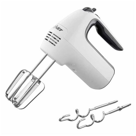 Batidora Electrica De Mano 6V Con Turbo Blanco Oster-1