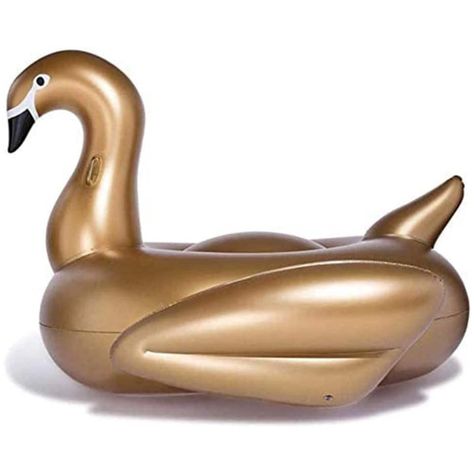 Flotador Inflable Cisne Dorado 185x115x165cm Para Piscinas-2