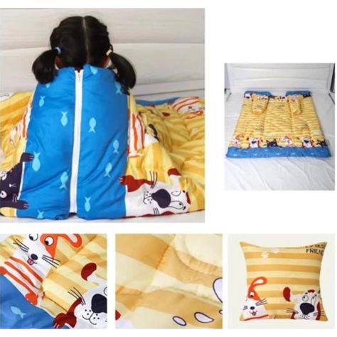 Frazada Manta Cobija Con Manga Convertible 3 En 1 Infantil Amarillo-1