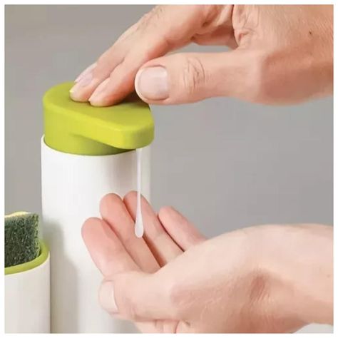 Dispensador De Jabon Con Porta Esponja Lavalozas Lavaplatos-1