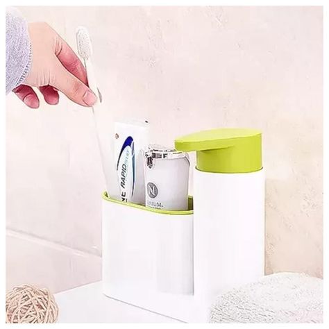 Dispensador De Jabon Con Porta Esponja Lavalozas Lavaplatos-2