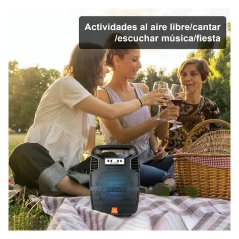 Parlante Portatil Bluetooth Recargable 20W Negro MS-1901BT-6