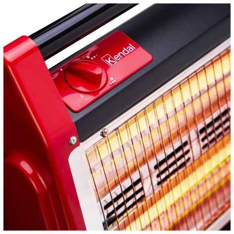 Estufa Calefactor Electrico De Cuarzo 1600W 2N Rojo KC-160AS Kendal-4