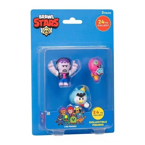 Pack 3 Juguete Figuras Coleccionables Estampado Brawl Star 1-3