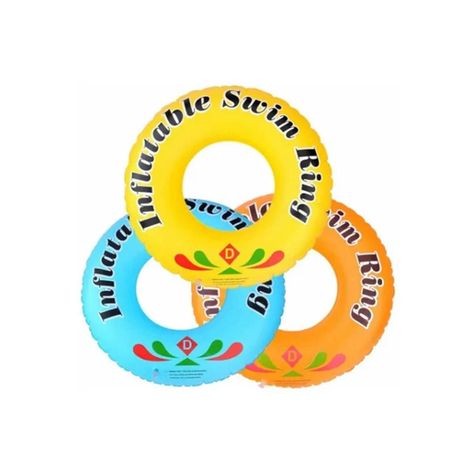Flotador Inflable Redondo 80cm Amarillo Para Piscinas-1