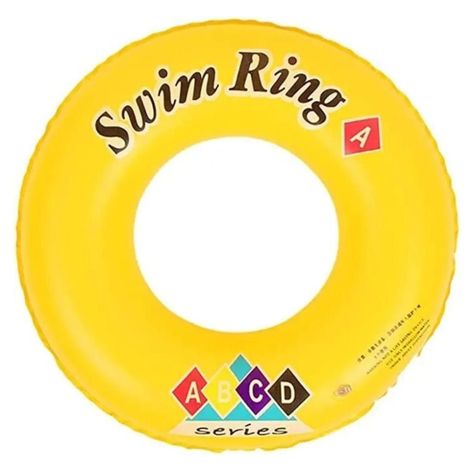 Flotador Inflable Redondo 80cm Amarillo Para Piscinas-0