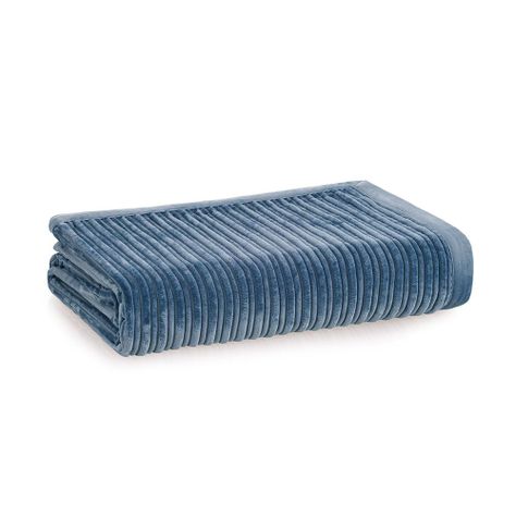 Manta de microfibra Karsten Linhares Azul-0