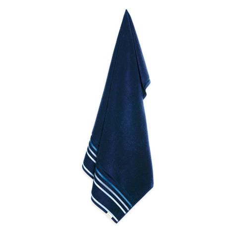Toalla de baño Karsten Lumina 500gr 70 x 140 cm Azul Marino/Azul-1