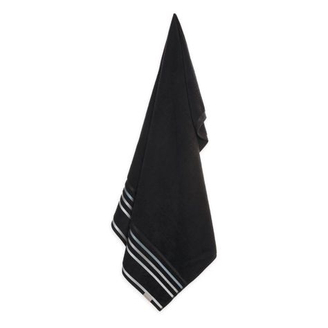 Toalla de baño Karsten Lumina 500gr 70 x 140 cm Negra/Gris-1
