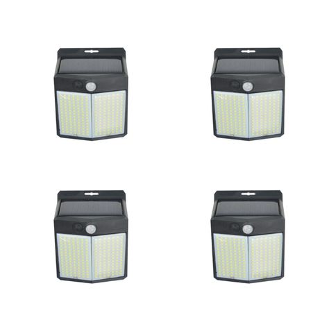 Pack 4 Aplique 196 Led Solar Contra Agua-0