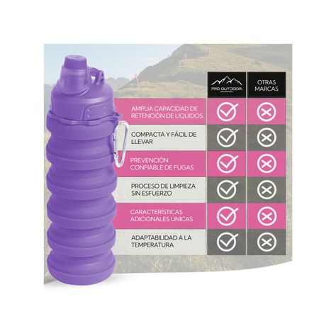 Pack 2 Botellas Plegable Morada-7
