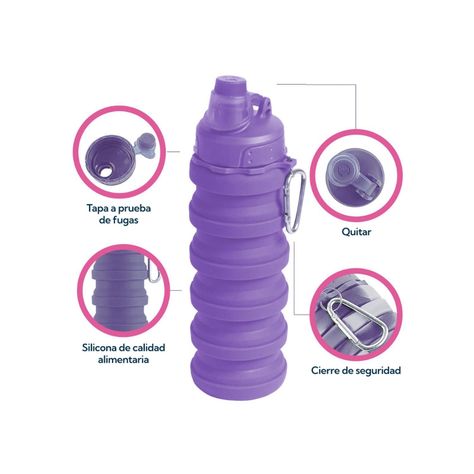 Pack 2 Botellas Plegable Morada-8