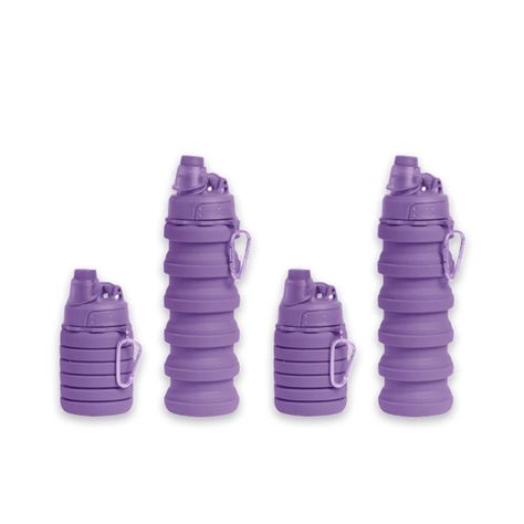 Pack 2 Botellas Plegable Morada-0