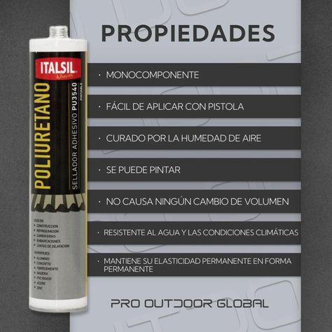 Sellador y Adhesivo Poliuretano PU 3540 300ML Pintable-2